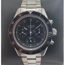 Montre Chronographe Landeron TRI-COMPAX à remontage manuel Saphir Etanche 10 ATM