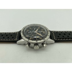 Montre Chronographe Landeron TYPE 20 TRI-COMPAX Mécanique Bracelet Cuir