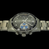 Montre Chronographe Landeron YACHTING PILOTE Mécanique Bracelet Acier Oyster Riveté