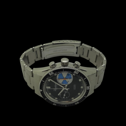Montre Chronographe Landeron YACHTING PILOTE Mécanique Bracelet Acier Oyster Riveté