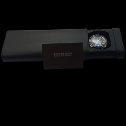 Montre Chronographe Landeron YACHTING PILOTE Mécanique Bracelet Cuir