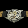 Montre Chronographe Landeron YACHTING PILOTE Mécanique Bracelet Cuir