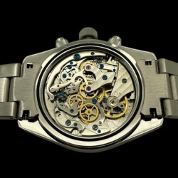 Montre Chronographe Landeron YACHTING Verre Saphir Mécanique Bracelet Acier