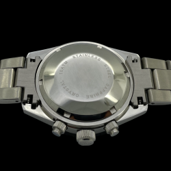 Montre Chronographe Landeron YACHTING Verre Saphir Mécanique Bracelet Acier