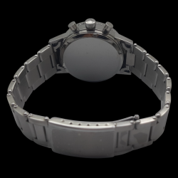 Montre Chronographe Landeron TYPE 20 PANDA TRICOMPAX Bracelet Mécanique Acier