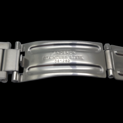 Montre Chronographe Landeron TYPE 20 PANDA TRICOMPAX Bracelet Mécanique Acier